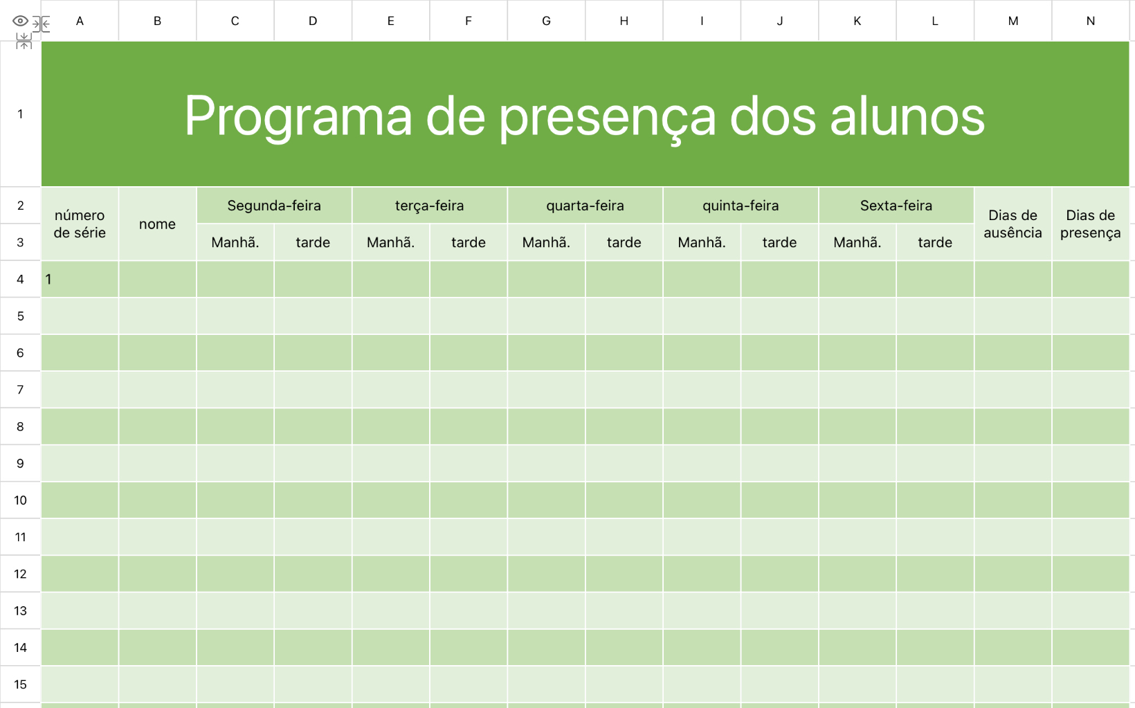 Programa de presença dos alunos